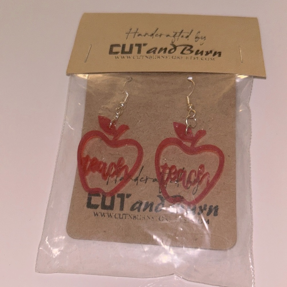 Teach Apple Dangling Earrings
